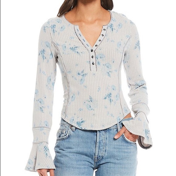 FREE PEOPLE Layer Me Bell Sleeve Henley - Picture 5 of 5